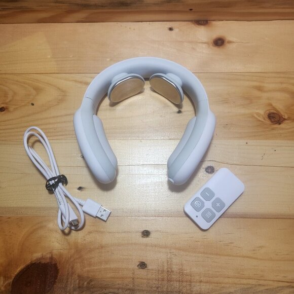 Intelligent Electric Neck Massager With Heat And Remote White - Picture 1 of 5